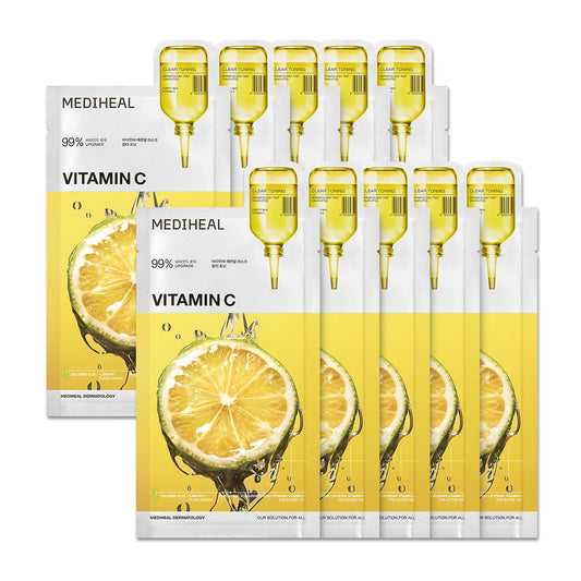 Mediheal Vita Essential Mask – Vitamin C Brightening & Revitalizing Sheet Mask – Wholesale K-Beauty (Pack of 10)