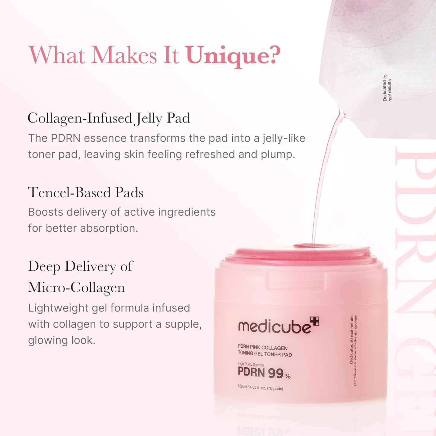 Medicube Pdrn Pink Collagen Gel Toner Pad | Wholesale K-Beauty
