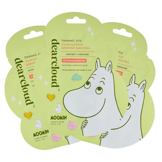 Dearcloud x Moomin Blemish Patch — 36ct Acne Spot Treatment with Salicylic Acid — Wholesale K-Beauty