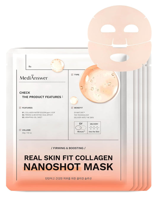 MediAnswer Real Skin Fit Collagen Nanoshot Mask (Pack of 5) | Wholesale K-Beauty