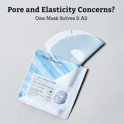 MediAnswer Collagen Mask – French Collagen Sheet Mask for Hydration, Firming, Pore & Calming | Wholesale K-Beauty (Pack of 5)
