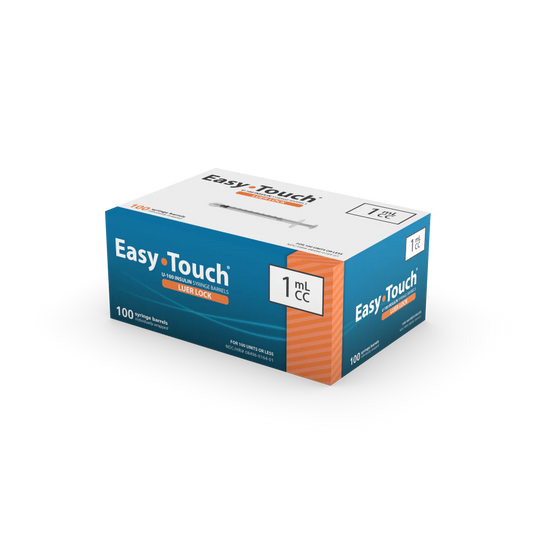 EasyTouch® Luer Lock Syringe Barrel | Sterile No-Needle (100/Box)