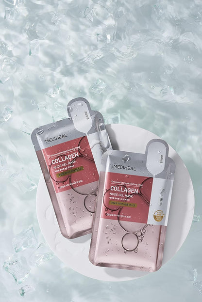 Mediheal Collagen Nude Gel Mask (Pack of 10) - Transparent Hydrogel Sheet | Wholesale K-Beauty
