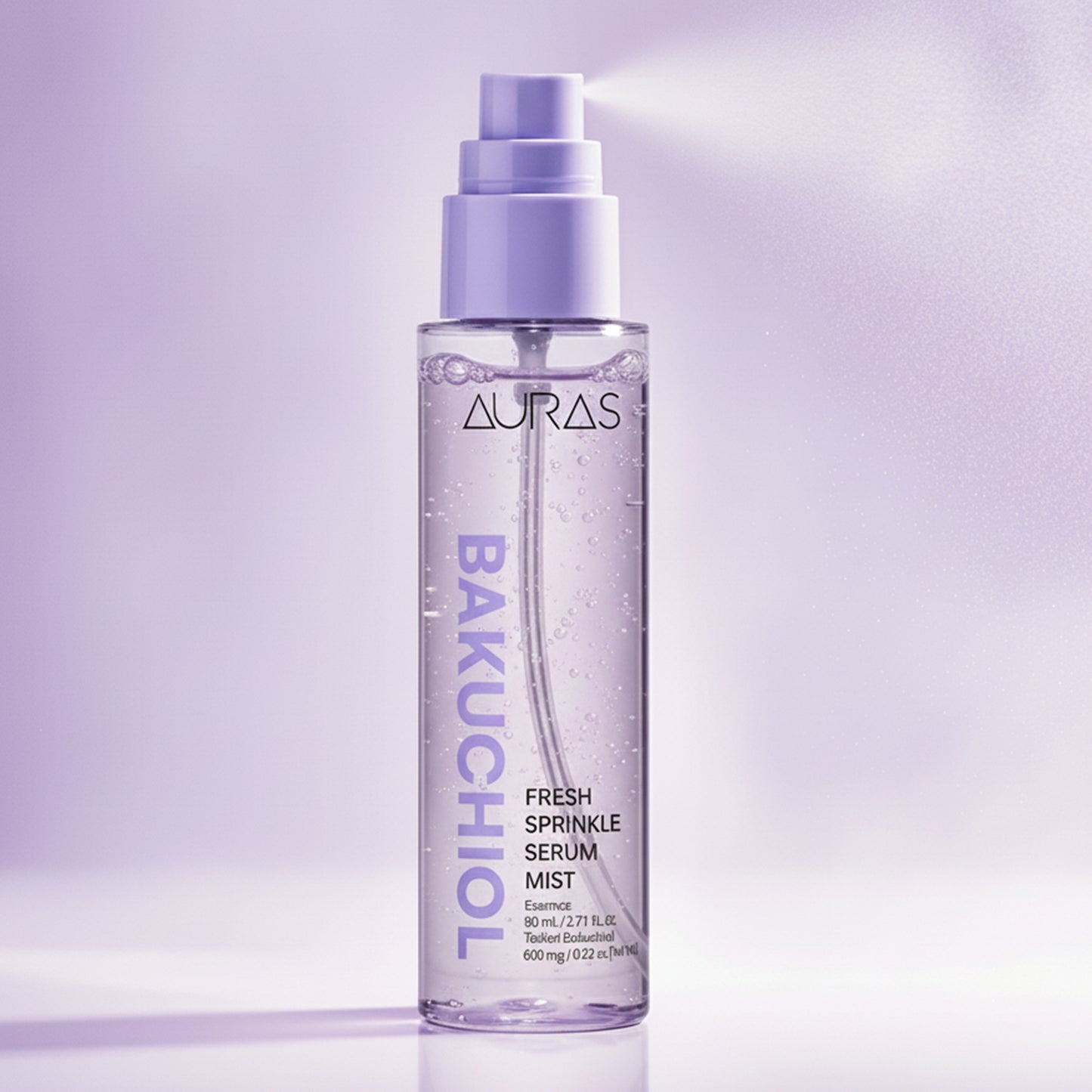 AURAS Fresh Sprinkle Serum Mist 60ml – Oxygen Bubble Glow Mist with Bakuchiol, Collagen, Vitamin C, Glutathione | Wholesale K-Beauty