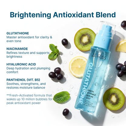 AURAS Fresh Sprinkle Serum Mist 60ml – Oxygen Bubble Glow Mist with Bakuchiol, Collagen, Vitamin C, Glutathione | Wholesale K-Beauty
