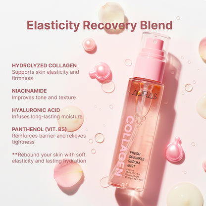 AURAS Fresh Sprinkle Serum Mist 60ml – Oxygen Bubble Glow Mist with Bakuchiol, Collagen, Vitamin C, Glutathione | Wholesale K-Beauty