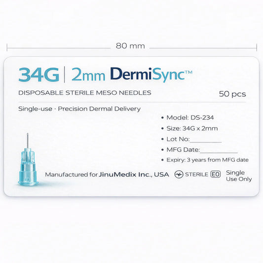 DermiSync™ 2mm 34G Precision Dermal Needle | For Skin Boosters & Toxins