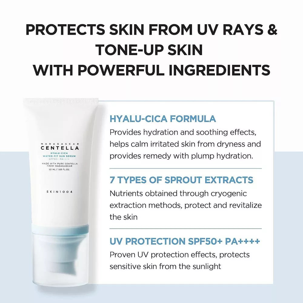 SKIN1004 Madagascar Centella Hyalu-Cica Water-Fit Sun Serum SPF 50+ PA++++ | Wholesale K-Beauty