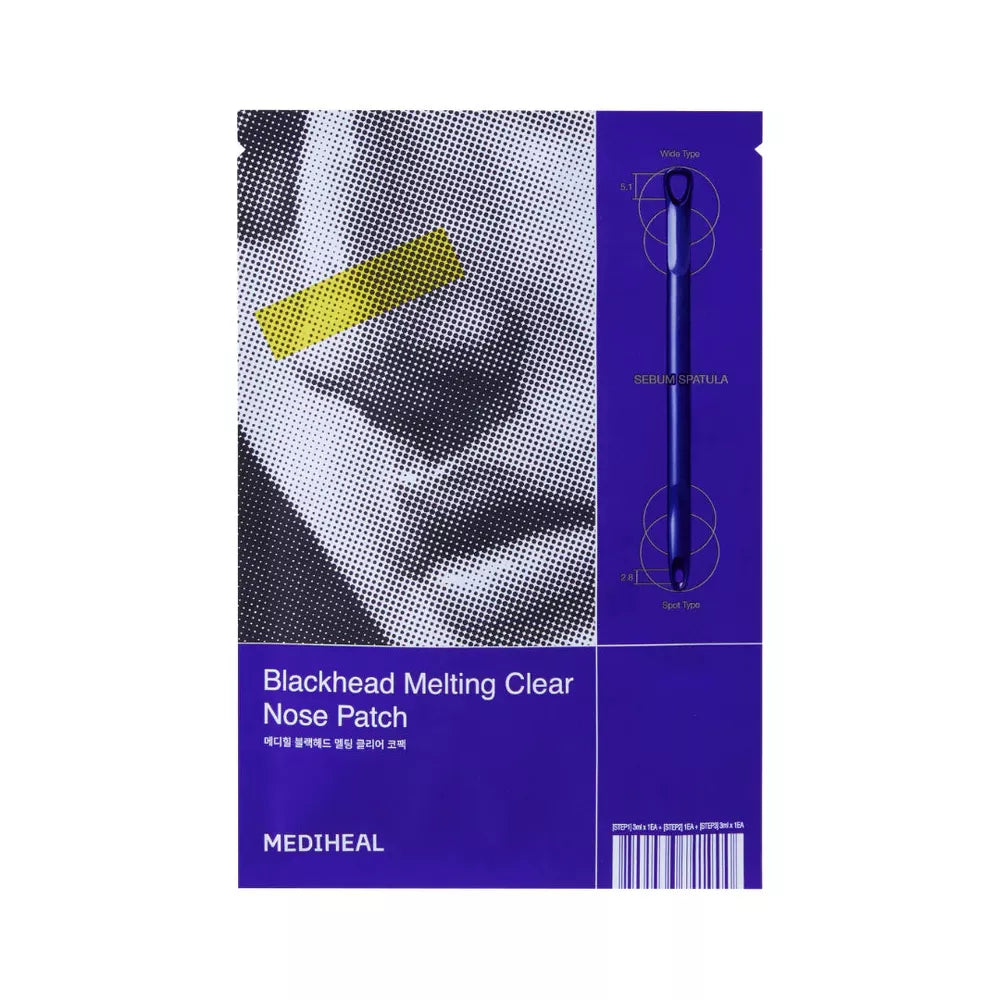 Mediheal Blackhead Melting Clear Nose Patch (Pack of 4) - 3 Step Blackhead Care Kit, Tool Included | Wholesale K-Beauty