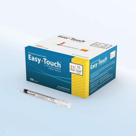EasyTouch® Insulin Syringe | Film-Coated & Triple-Bevel (100/Box)
