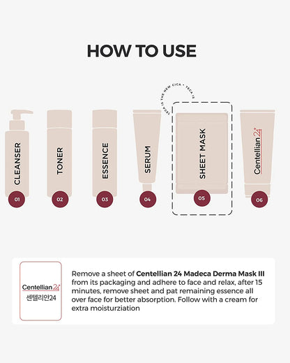 Centellian24 – Madeca Derma Mask III - 10 Each (Wrinkle Care + Deep Hydration) – Wholesale K-Beauty
