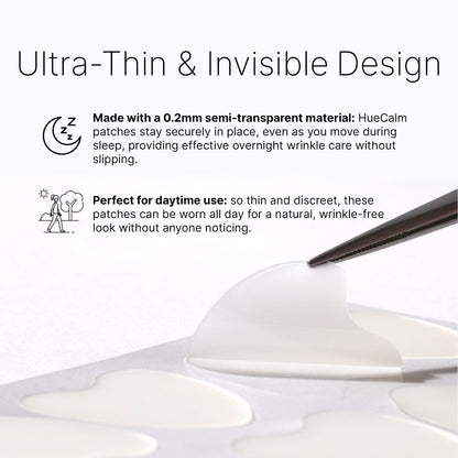 Ultra-thin transparent wrinkle patch material – 0.2mm design for overnight and daytime invisible lifting care