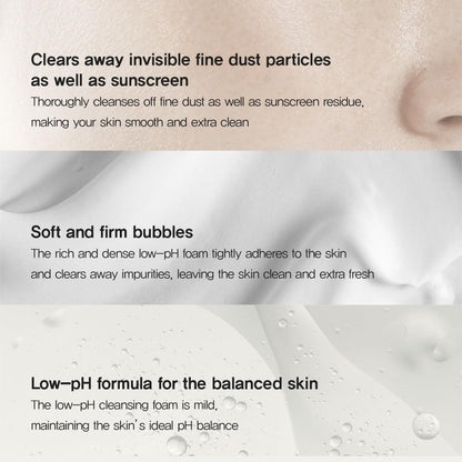 Huecalm Heartleaf Cleansing Foam texture and cleansing effect description