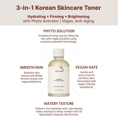 3-in-1 Korean skincare toner – hydration, brightening, firming