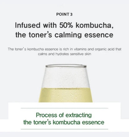 Huecalm - Toner pad infused with 50% kombucha essence to calm and hydrate sensitive skin.