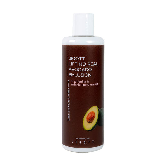 Front-facing product image of JIGOTT Lifting Real Avocado Emulsion for brightening and wrinkle care
