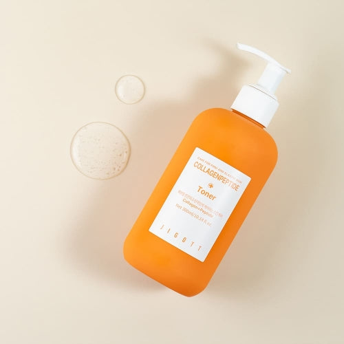 Jigott Collagenpeptide Toner with visible texture bubbles for K-Beauty wholesale