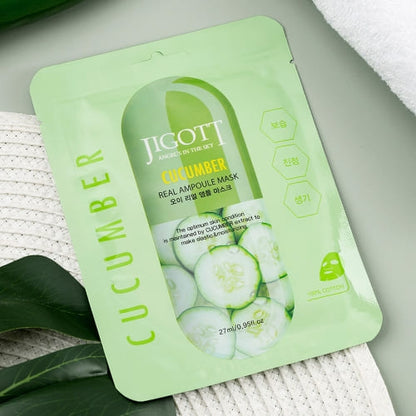 Close-up of single mask on towel with leaf accent for spa feel