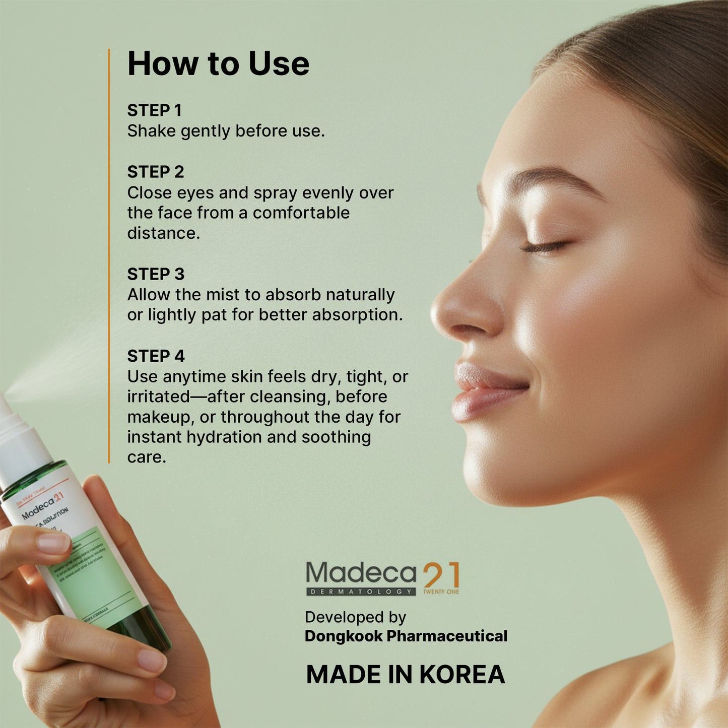 MADECA21 TECA Solution Soothing Mist Toner 200ml – TECA & Centella Calming Spray Toner | Wholesale K-Beauty
