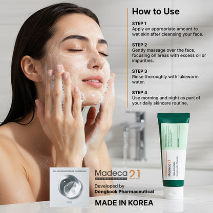 MADECA21 TECA Solution Soothing Gel Cleanser 100ml – TECA & Centella Calming Facial Cleanser | Wholesale K-Beauty