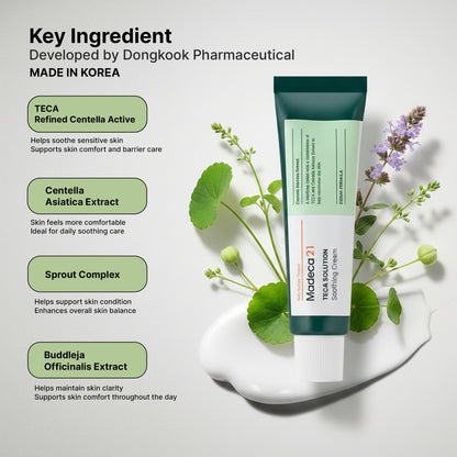MADECA21 TECA Solution Soothing Cream 50ml – TECA & Centella Barrier Repair Cream | Wholesale K-Beauty