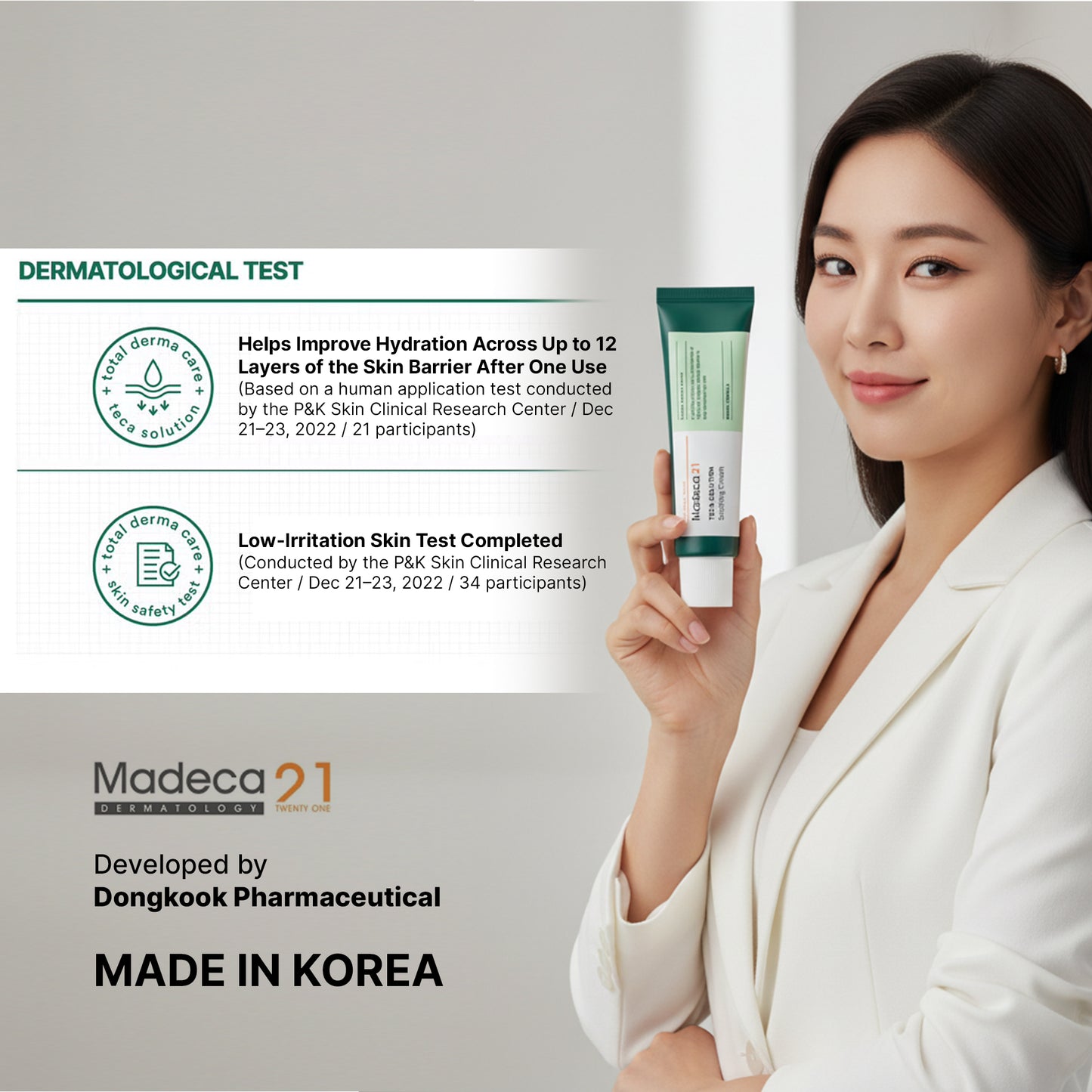 MADECA21 TECA Solution Soothing Cream 50ml – TECA & Centella Barrier Repair Cream | Wholesale K-Beauty