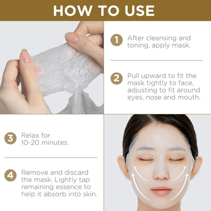Step-by-step usage guide for Mediheal Placenta Essential Mask application