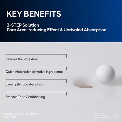 Infographic showing 2-step solution with deep absorption and smooth tone effect