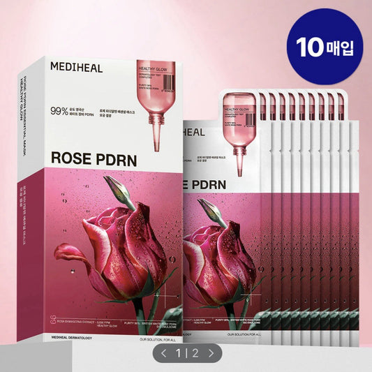 Mediheal Rose PDRN Essential Sheet Mask– 99% Pure White Rose PDRN & Hyaluronic Acid for hydrating – Wholesale K-Beauty (Pack of 10) (Copy)